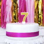 ŚWIECZKA URODZINOWA CYFRA 7 ZŁOTA