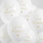 BALON BIAŁY JUST MARRIED 30 CM