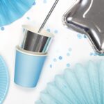 KUBECZKI PAPIEROWE SREBRNE 180 ML