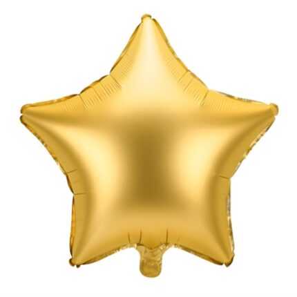 Balon matowy złota gwiazda