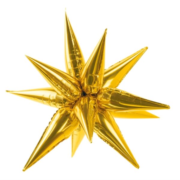 Balon gwiazda złota 3D