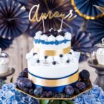 TASIEMKA SATYNOWA GRANATOWA 38 MM