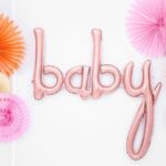 BALON RÓŻOWE ZŁOTO BABY 75 CM 2