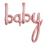 BALON RÓŻOWE ZŁOTO BABY 75 CM 2