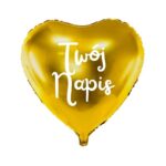 BALON PERSONALIZOWANY ZŁOTE SERCE