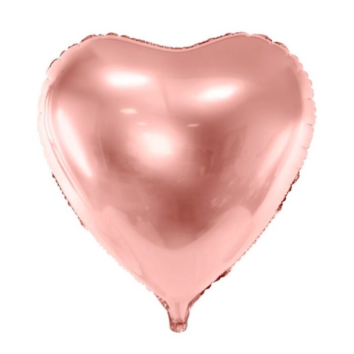 Balon serce gigant różowe złoto