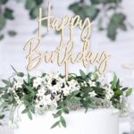 TOPPER DREWNIANY HAPPY BIRTHDAY 1