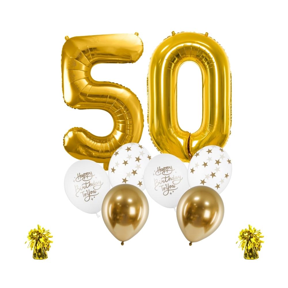 Bukiet 50 Urodziny cyfry złote