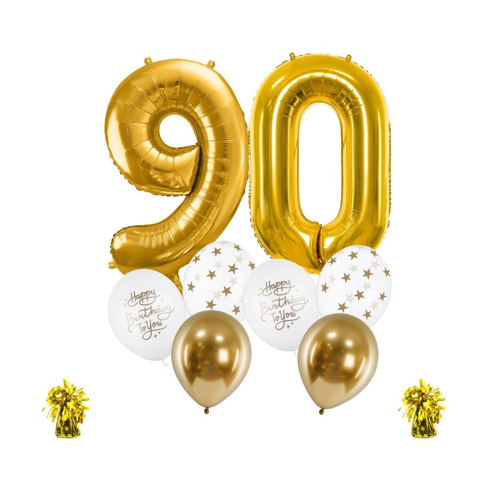 Bukiet 90 Urodziny cyfry złote