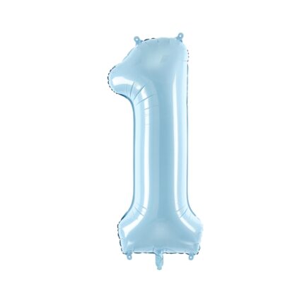 Balon cyfra 1 niebieski