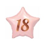 BALON GWIAZDA RÓŻOWA 18 URODZINY