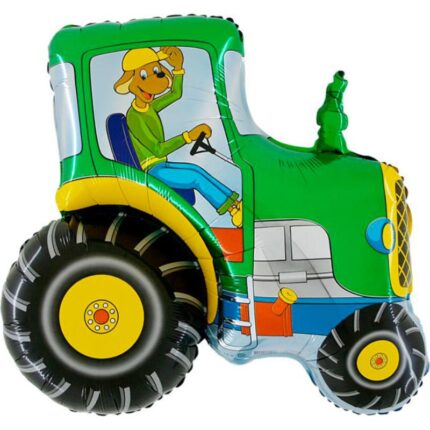 Balon zielony traktor