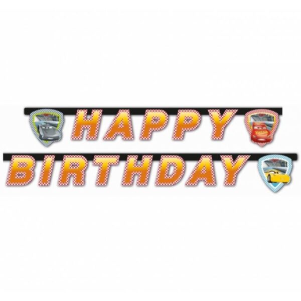 Girlanda Happy Birthday Cars