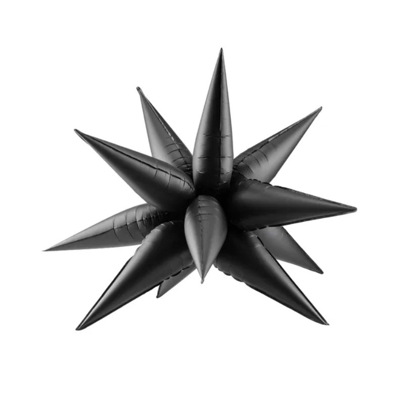 Balon gwiazda czarna 3D
