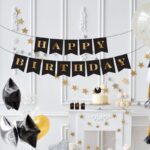 GIRLANDA HAPPY BIRTHDAY CZARNA 2