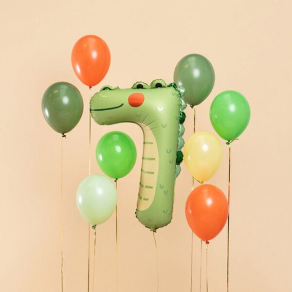 balon cyfra 7 krokodyl