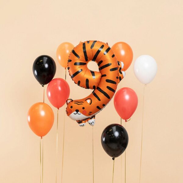 balon cyfra 9 tygrys