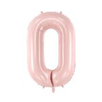 Balon Cyfra 0 Pudrowy Róż