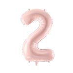 Balon Cyfra 2 Pudrowy Róż