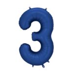 Balon cyfra 3 granatowy