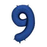 Balon cyfra 9 granatowy