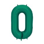 Balon cyfra 0 zielony