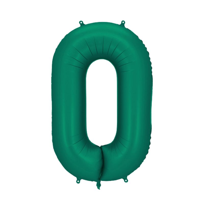Balon cyfra 0 zielony Balon cyfra 0 zielony