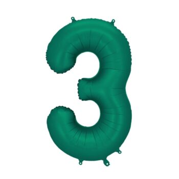 Balon cyfra 3 zielony