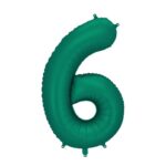 Balon cyfra 6 zielony