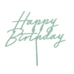 Topper akrylowy miętowy Happy Birthday