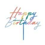 Topper akrylowy kolorowy Happy Birthday 1